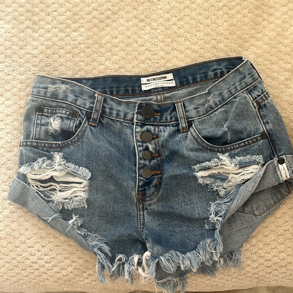 Ripped Jean Shorts